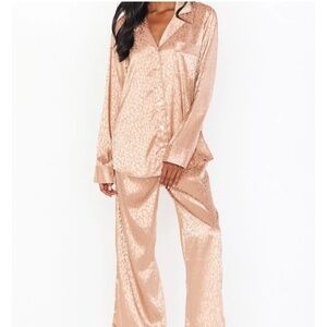 Show Me Your Mumu Classic PJ Set in Gold Cheetah